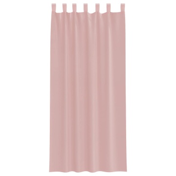 Perdele Voile cu buzunare pentru bare 2 buc Roz - Img 4