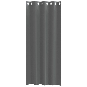 Perdele Voile cu Oelii 2 buc Gri Inchis 140x245 cm - Img 4