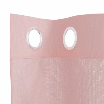 Perdele Voile cu Oelii 2 buc Roz 140x175 cm - Img 8
