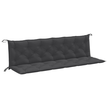 Pernă bancă de grădină 2 buc melanj antracit 200x50x7 cm textil - Img 2