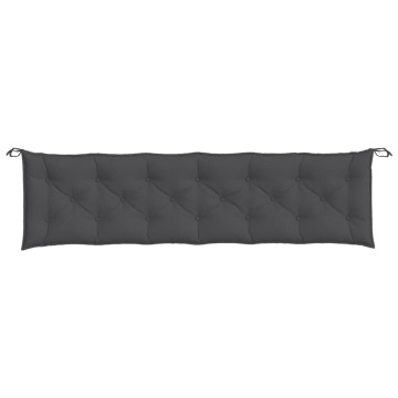 Pernă bancă de grădină 2 buc melanj antracit 200x50x7 cm textil - Img 5