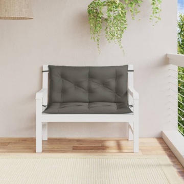 Pernă bancă de grădină 2buc melanj gri închis 100x50x7cm textil - Img 3