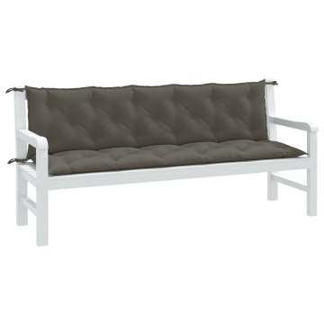 Pernă bancă de grădină 2buc melanj gri închis 180x50x7cm textil - Img 1