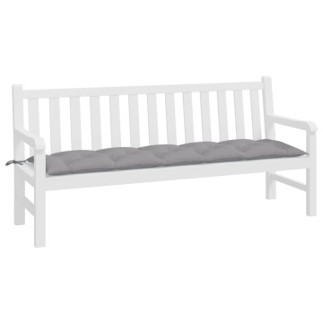 Pernă bancă de grădină, gri, 180x50x7 cm, material oxford - Img 3