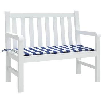Pernă bancă grădină, albastru&alb, 120x50x4 cm, textil oxford - Img 3