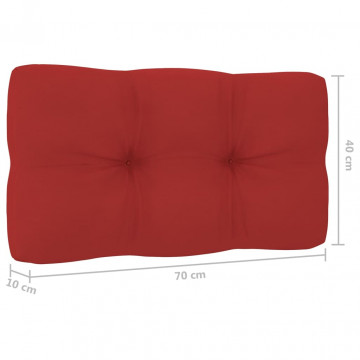 Pernă canapea din paleți, roșu, 70 x 40 x 10 cm - Img 4