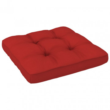 Pernă canapea din paleți, roșu, 70x70x10 cm - Img 3