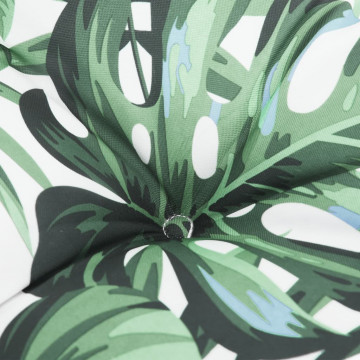 Pernă de paleți, imprimeu frunze, 50x50x12 cm, material textil - Img 7