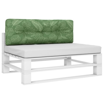 Pernă de paleți, model frunze, 120x40x12 cm, textil - Img 3