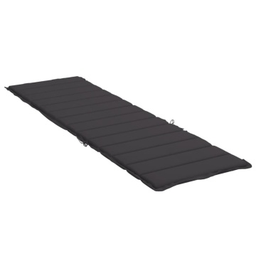 Pernă de șezlong, negru, 200x60x3 cm, textil oxford - Img 4