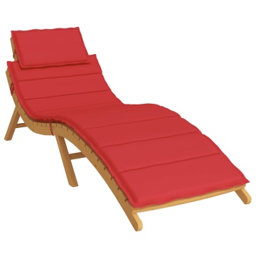 Pernă de șezlong, roșu, 186x58x4 cm, textil oxford - Img 3