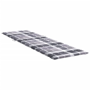 Pernă de șezlong, roșu carouri, 200x60x3 cm, textil oxford - Img 4