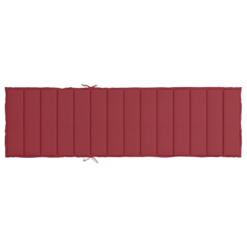 Pernă de șezlong, roșu vin, 200x60x3 cm, textil oxford - Img 8