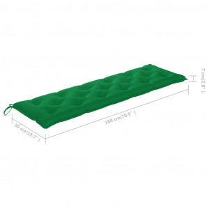 Pernă pentru balansoar, verde, 180 cm, material textil - Img 6