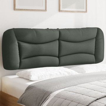 Pernă pentru tăblie de pat, gri închis, 140 cm, material textil - Img 1