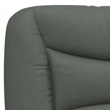 Pernă pentru tăblie de pat, gri închis, 140 cm, material textil - Img 7