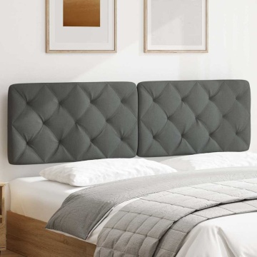 Pernă pentru tăblie de pat, gri închis, 180 cm, material textil - Img 3