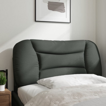 Pernă pentru tăblie de pat, gri închis, 80 cm, material textil - Img 3