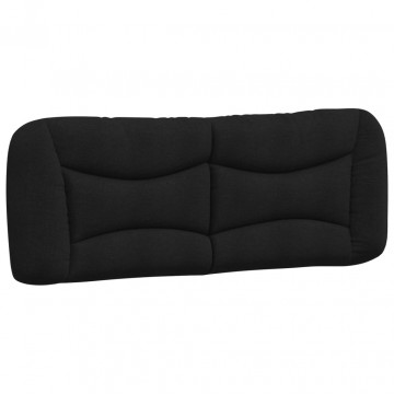 Pernă pentru tăblie de pat, negru, 140 cm, material textil - Img 2