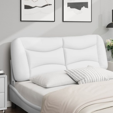 Pernă pentru tăblie pat, alb, 140 cm, piele artificială - Img 3