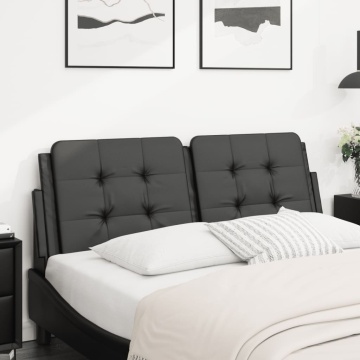 Pernă pentru tăblie pat, negru, 140 cm, piele artificială - Img 1