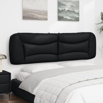 Pernă pentru tăblie pat, negru, 180 cm, piele artificială - Img 4