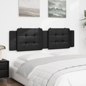 Pernă pentru tăblie pat, negru, 180 cm, piele artificială - Img 3