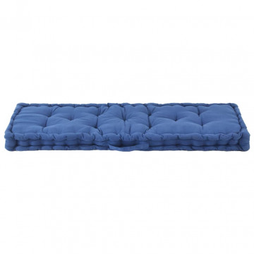 Pernă podea canapea din paleți, bleu, 120 x 40 x 7 cm, bumbac - Img 3