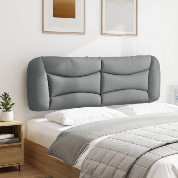 Pernă tăblie de pat, gri deschis, 160 cm, material textil - Img 4