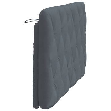 Pernă tăblie de pat, gri închis, 140 cm, catifea - Img 5