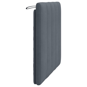 Pernă tăblie de pat, gri închis, 90 cm, catifea - Img 5