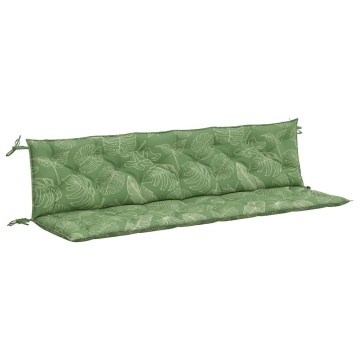 Perne bancă de grădină, 2 buc, 200x50x7cm, model frunze, textil - Img 2
