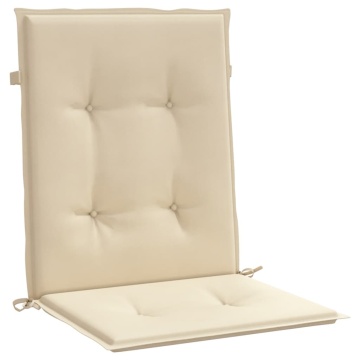 Perne cu spătar mic, 2 buc. bej 100x50x3 cm textil oxford - Img 3