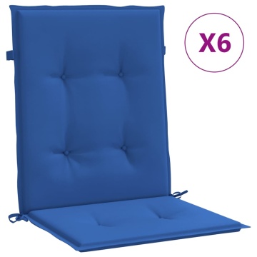 Perne cu spătar mic, 6 buc. albastru 100x50x3 cm textil oxford - Img 2