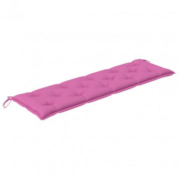 Perne de bancă, 2 buc., roz, 180x50x7 cm, textil - Img 8