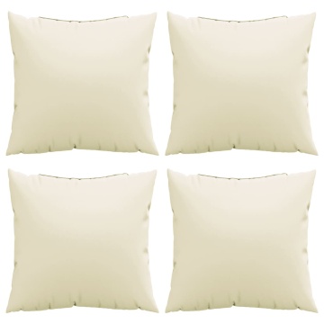 Perne de canapea, 4 buc., crem, 40x40 cm, textil - Img 4