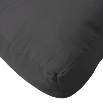 Perne de canapea din paleți, 2 buc., negru, material textil - Img 8