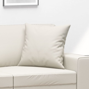 Perne decorative, 2 buc., crem, 40x40 cm, piele ecologică - Img 7