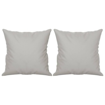 Perne decorative, 2 buc., gri deschis, 40x40 cm, microfibră - Img 2
