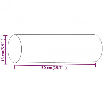 Perne decorative, 2 buc., gri închis, Ø15x50 cm, catifea - Img 6