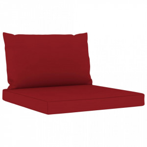 Perne pentru canapea din paleți, 2 buc., roșu vin, textil - Img 2