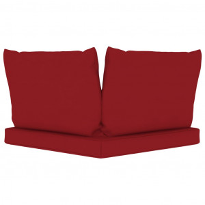 Perne pentru canapea din paleți, 3 buc., roșu vin, textil - Img 6