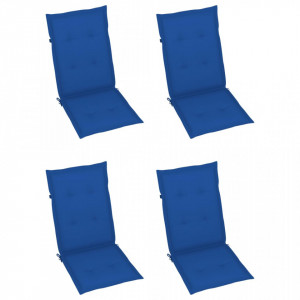 Perne pentru scaun grădină, 4 buc., albastru regal, 120x50x4 cm - Img 1