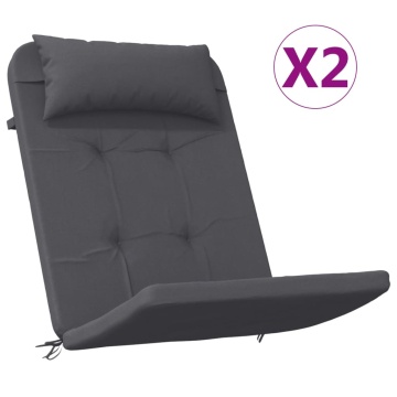 Perne scaun Adirondack, 2 buc, antracit, țesătură Oxford - Img 2