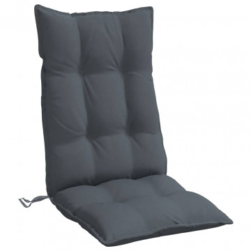 Perne scaun cu spătar înalt 2 buc, antracit, țesătură Oxford - Img 4