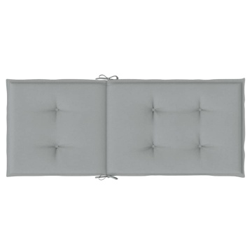 Perne scaun cu spătar înalt 4 buc. melanj gri 120x50x4cm textil - Img 5