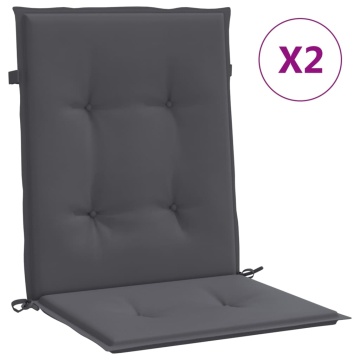 Perne scaun cu spătar mic, 2 buc., antracit, textil oxford - Img 2