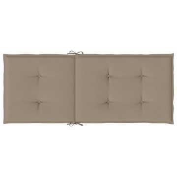 Perne scaun de grădină, 4 buc., gri taupe, 120 x 50 x 3 cm - Img 10