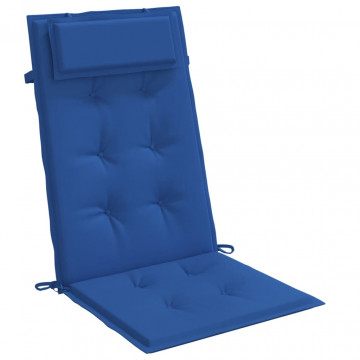 Perne scaun spătar înalt 6 buc albastru regal, țesătură Oxford - Img 3