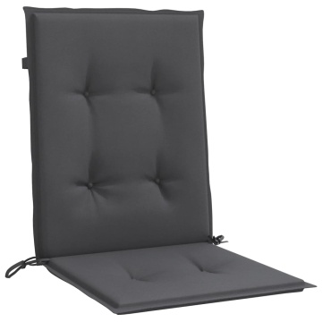 Perne scaun spătar mic 4 buc. melanj antracit 100x50x4cm textil - Img 4